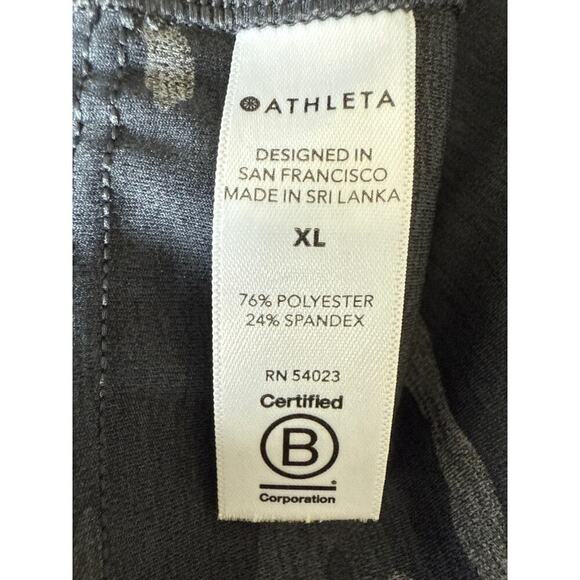 Athleta Ultimate Camo 7/8 Tight Size XL Black/Gray Activewear Leggings - Picture 7 of 9